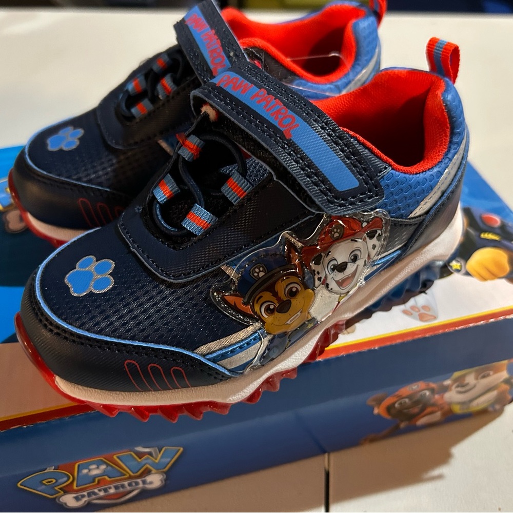 paw patrol light up sneakers - brand new in box!
